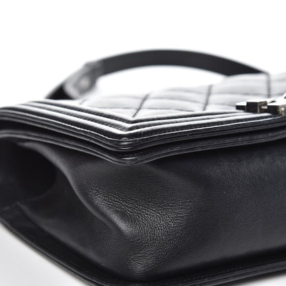 Chanel Calfskin Double Stitch Medium Boy Flap Black 8 of 16