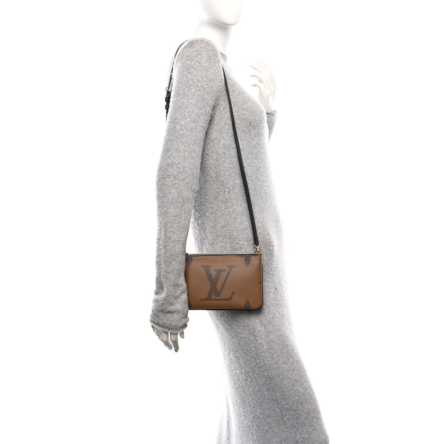 Louis Vuitton Reverse Monogram Giant Double Zip Pochette 2 of 9