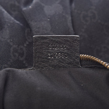 Gucci Monogram Medium Jockey Hobo Black 7 of 9