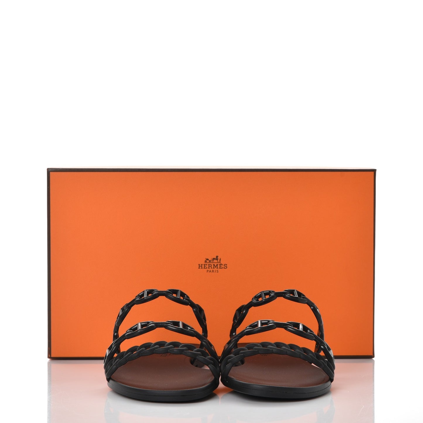 Rubber Chaine d'Ancre Rivage Sandals 35 Black