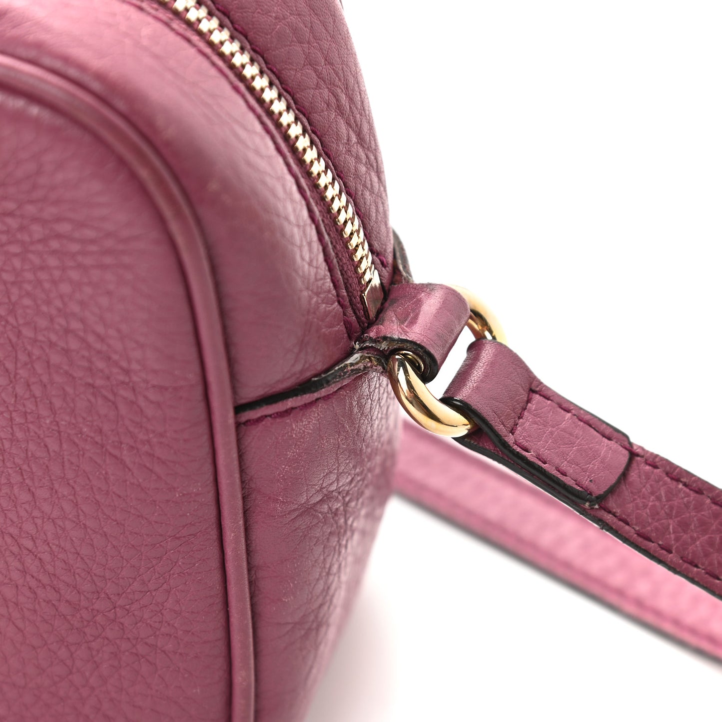 Pebbled Calfskin Small Soho Disco Bag Peonia Flower