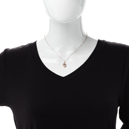 Cartier 18K Pink Gold Diamond Logo Paved Pendant Necklace 2 of 6