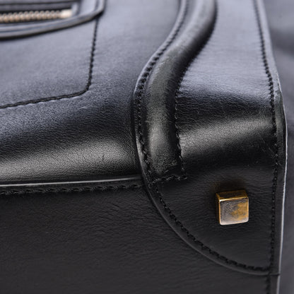 Celine Smooth Calfskin Mini Luggage Black 33 of 33
