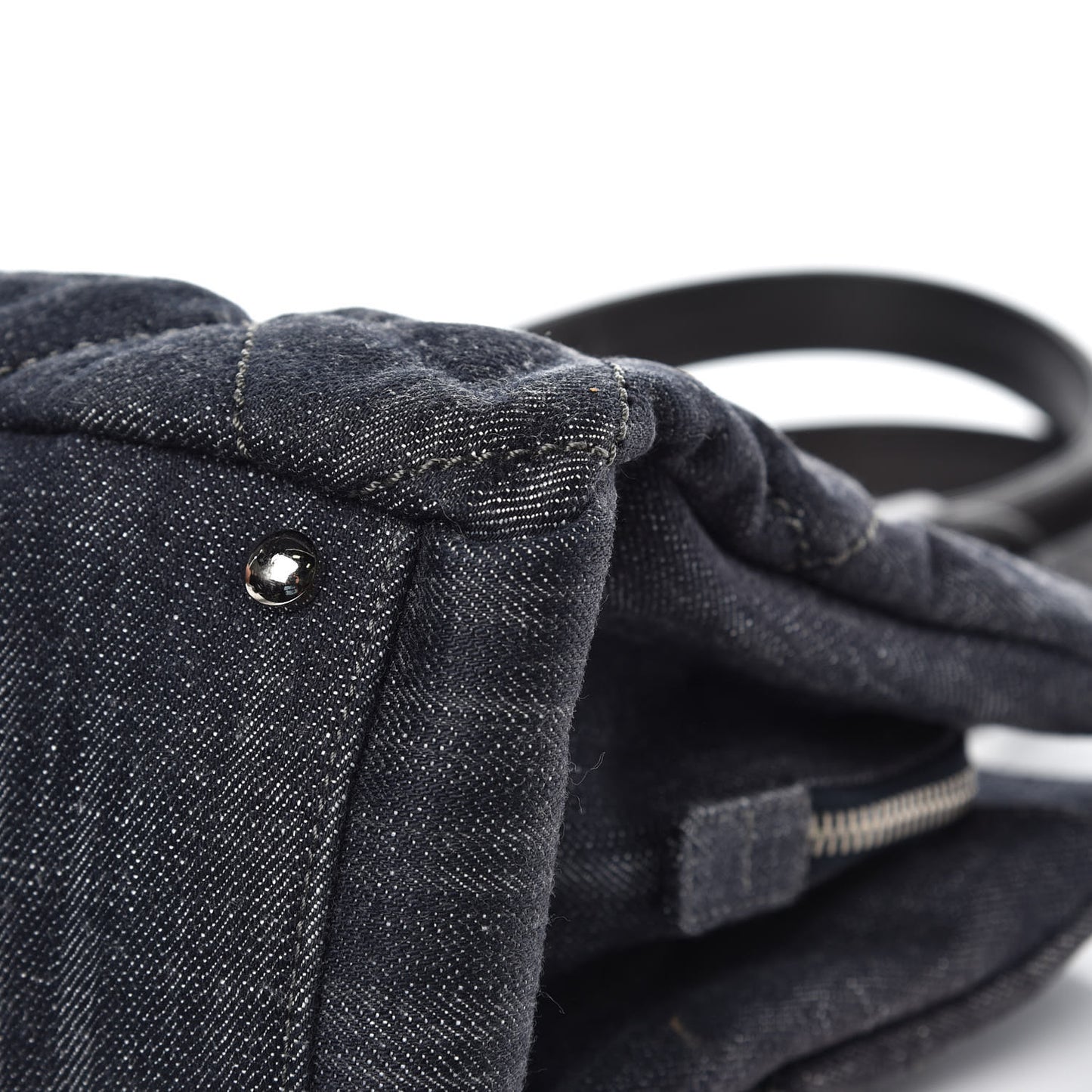 Denim Quilted Timeless Tote Dark Blue