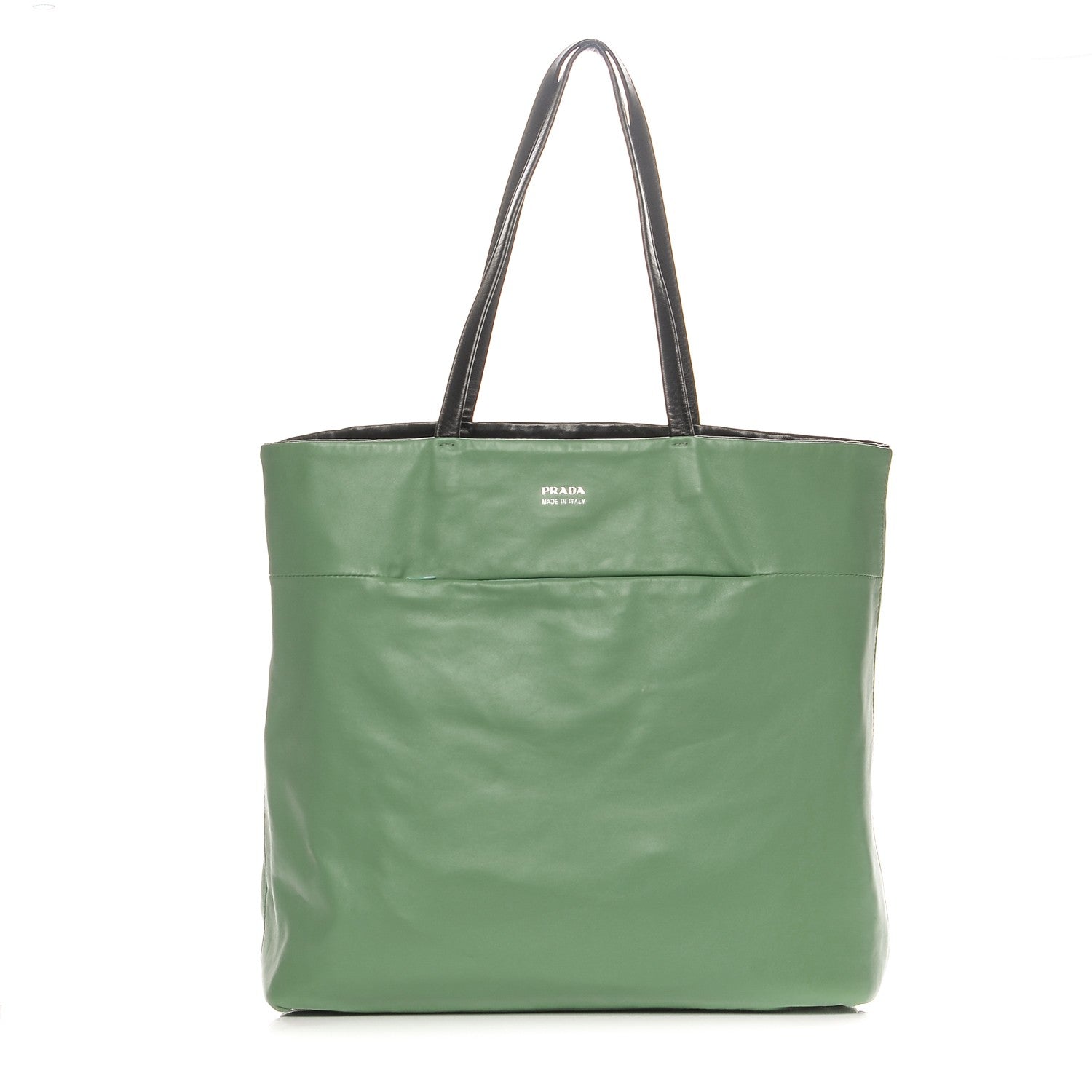 Prada Nappa Antique Reversible Tote Nero Black Agave 5 of 9