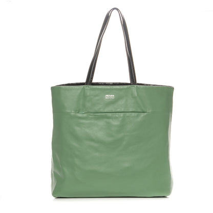 Prada Nappa Antique Reversible Tote Nero Black Agave 5 of 9