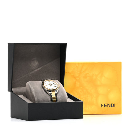Fendi Stainless Steel Diamond Mother of Pearl 34mm Momento Two Tone Quartz Watch 5 of 5