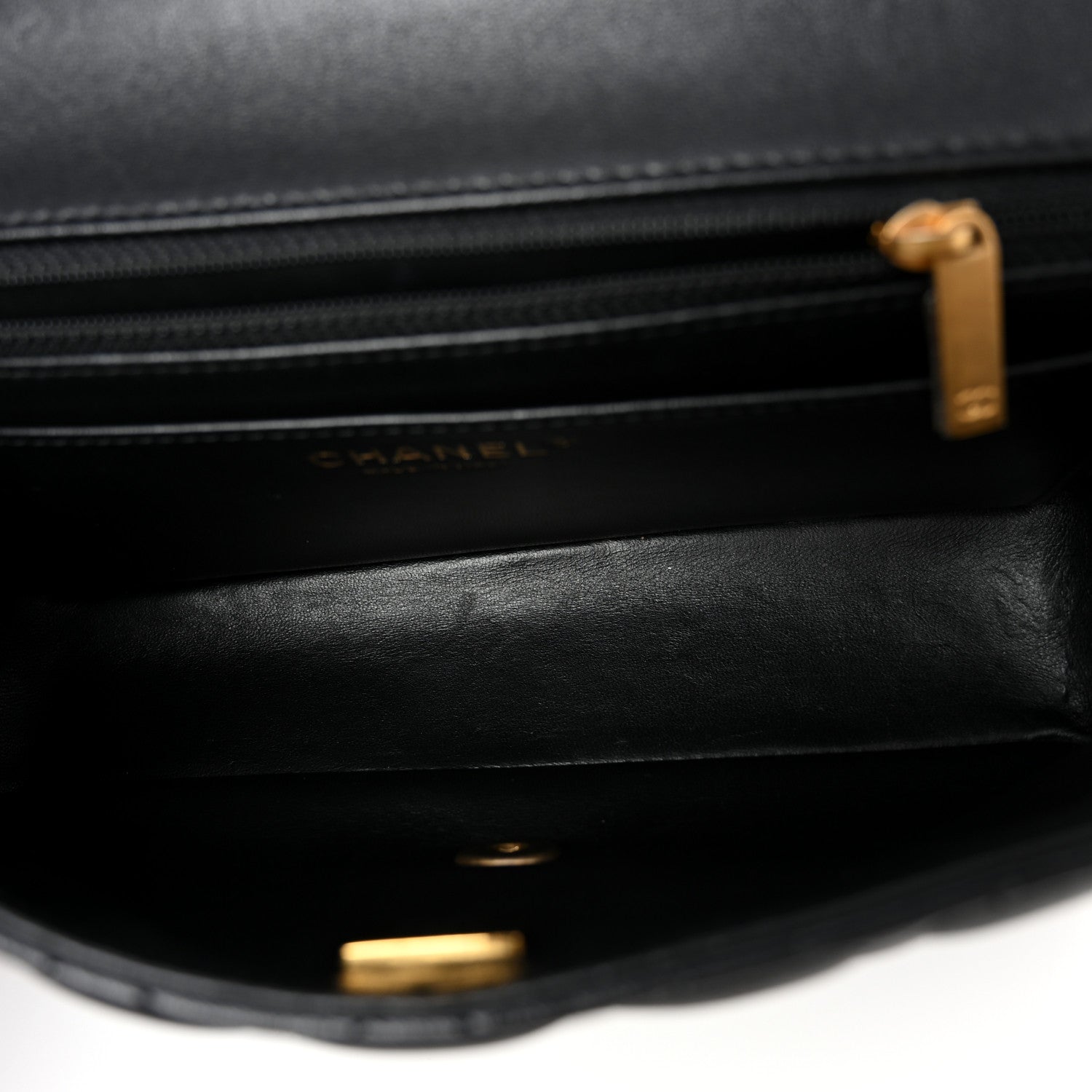Chanel Lambskin Quilted Small Metal Top Handle Flap Black 6 of 11