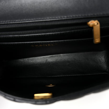 Chanel Lambskin Quilted Small Metal Top Handle Flap Black 6 of 11