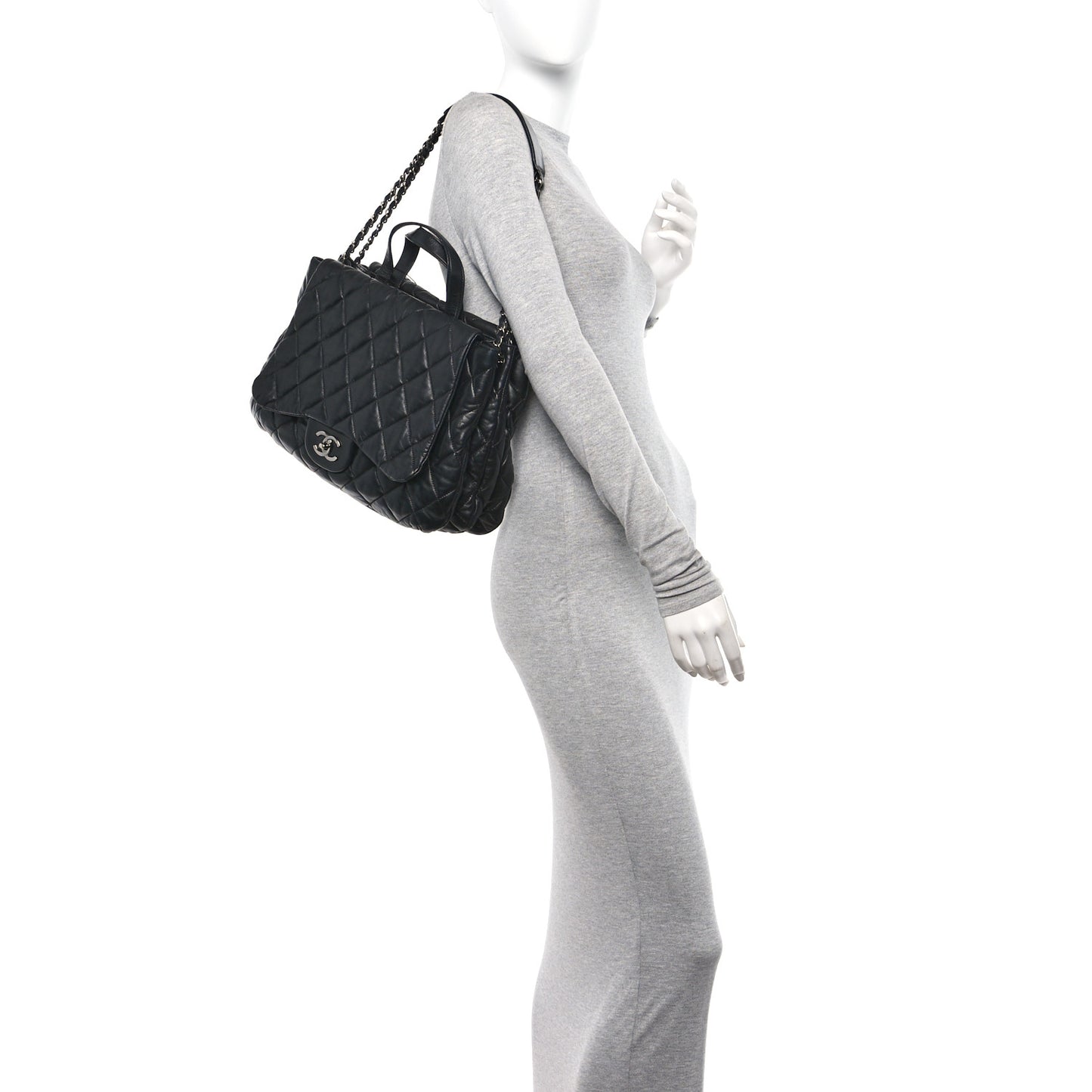 Lambskin Quilted Chanel 3 Maxi Tote Black