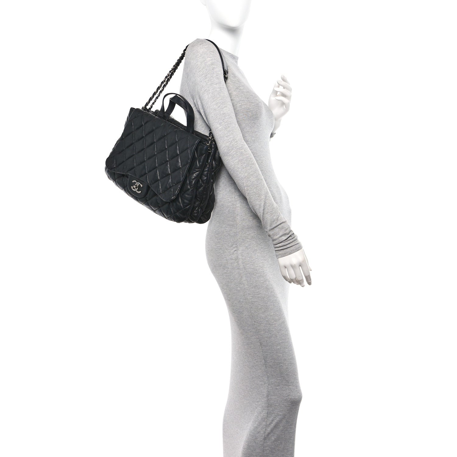Chanel Lambskin Quilted Chanel 3 Maxi Tote Black 2 of 14