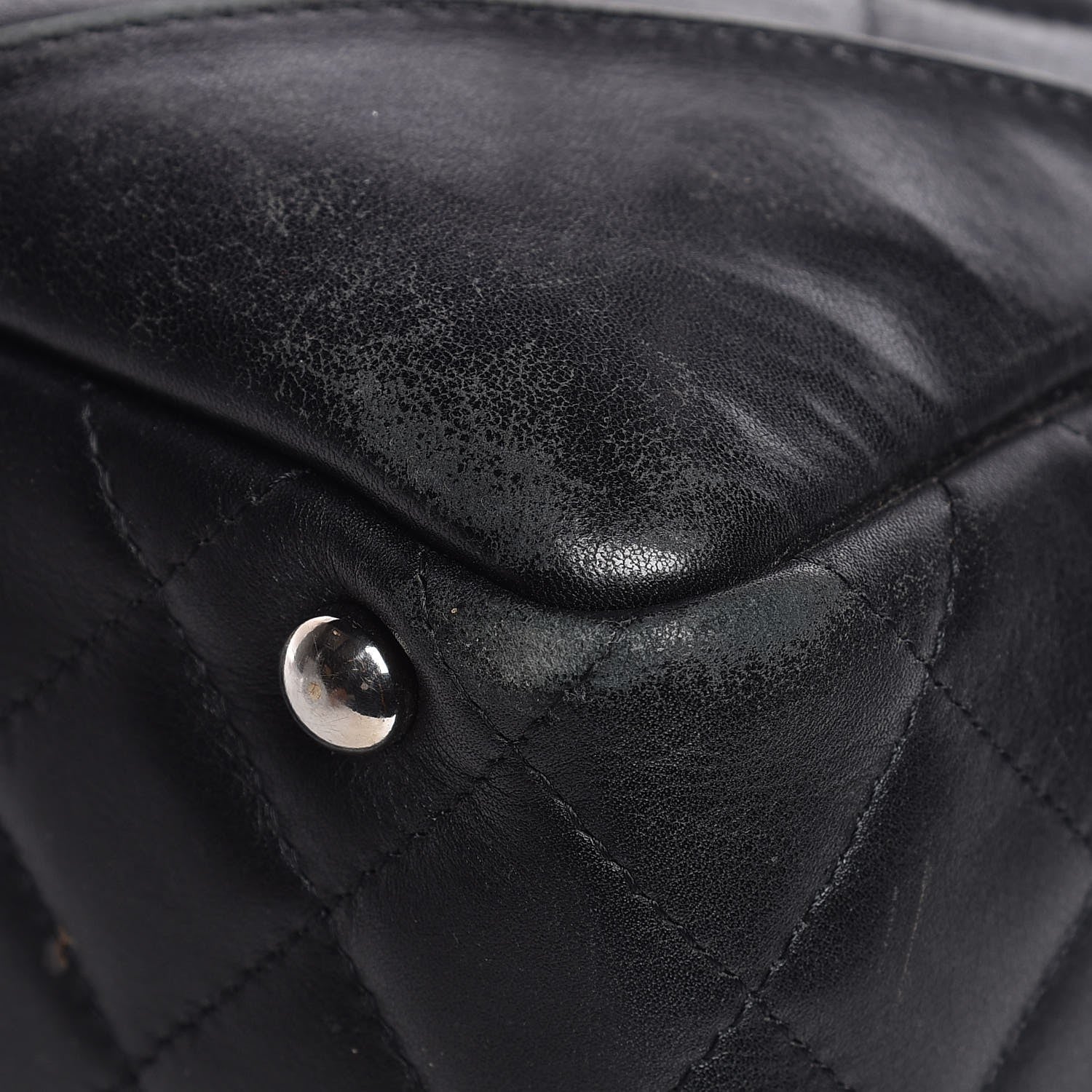 Chanel Calfskin Quilted Large Cambon Bowler Black 14 of 20