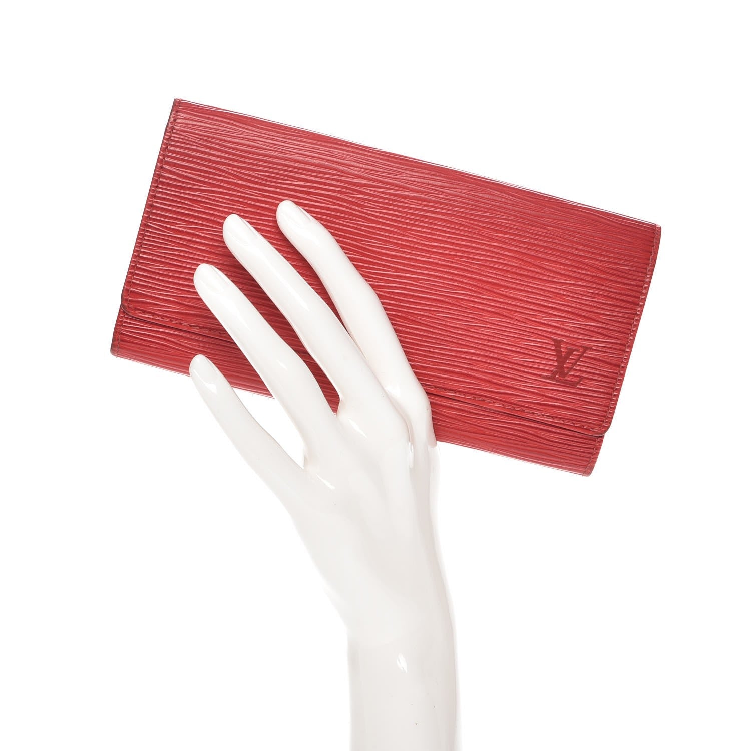 Louis Vuitton Epi Porte Yen 3 Cartes Credit Wallet Castillan Red 2 of 9