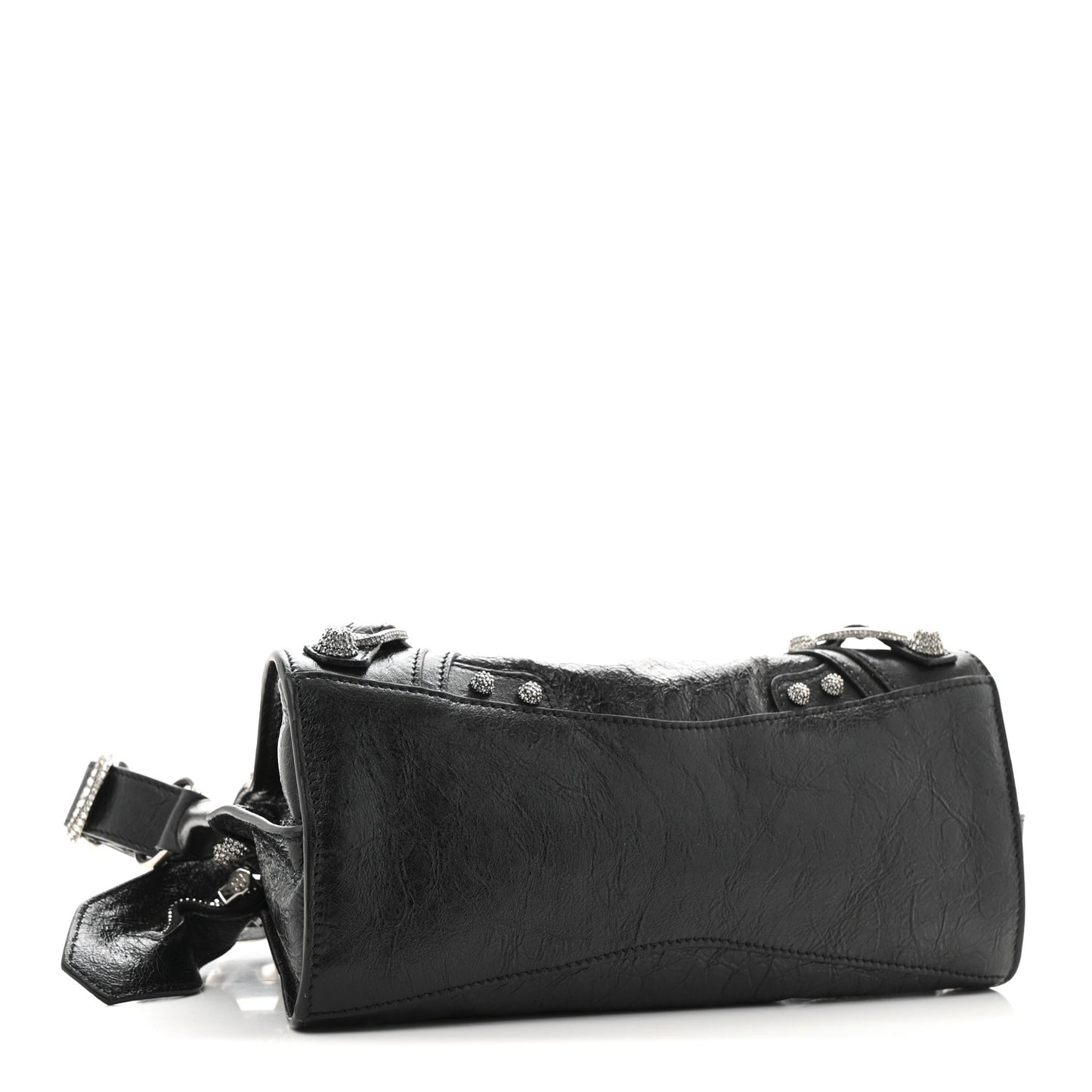 Agneau Arena Crystal Neo Cagole Handbag XS Black