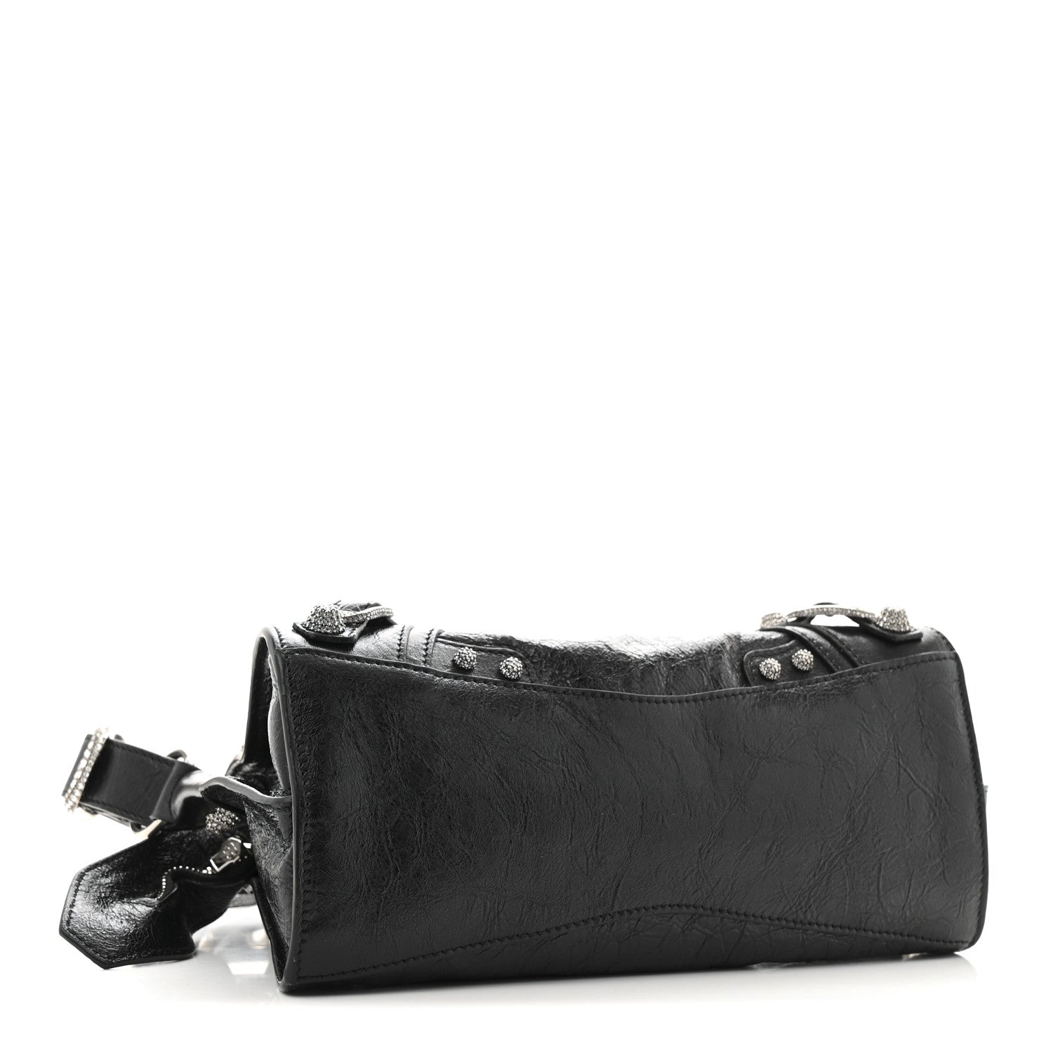 Balenciaga Agneau Arena Crystal Neo Cagole Handbag XS Black 5 of 13