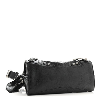 Balenciaga Agneau Arena Crystal Neo Cagole Handbag XS Black 5 of 13
