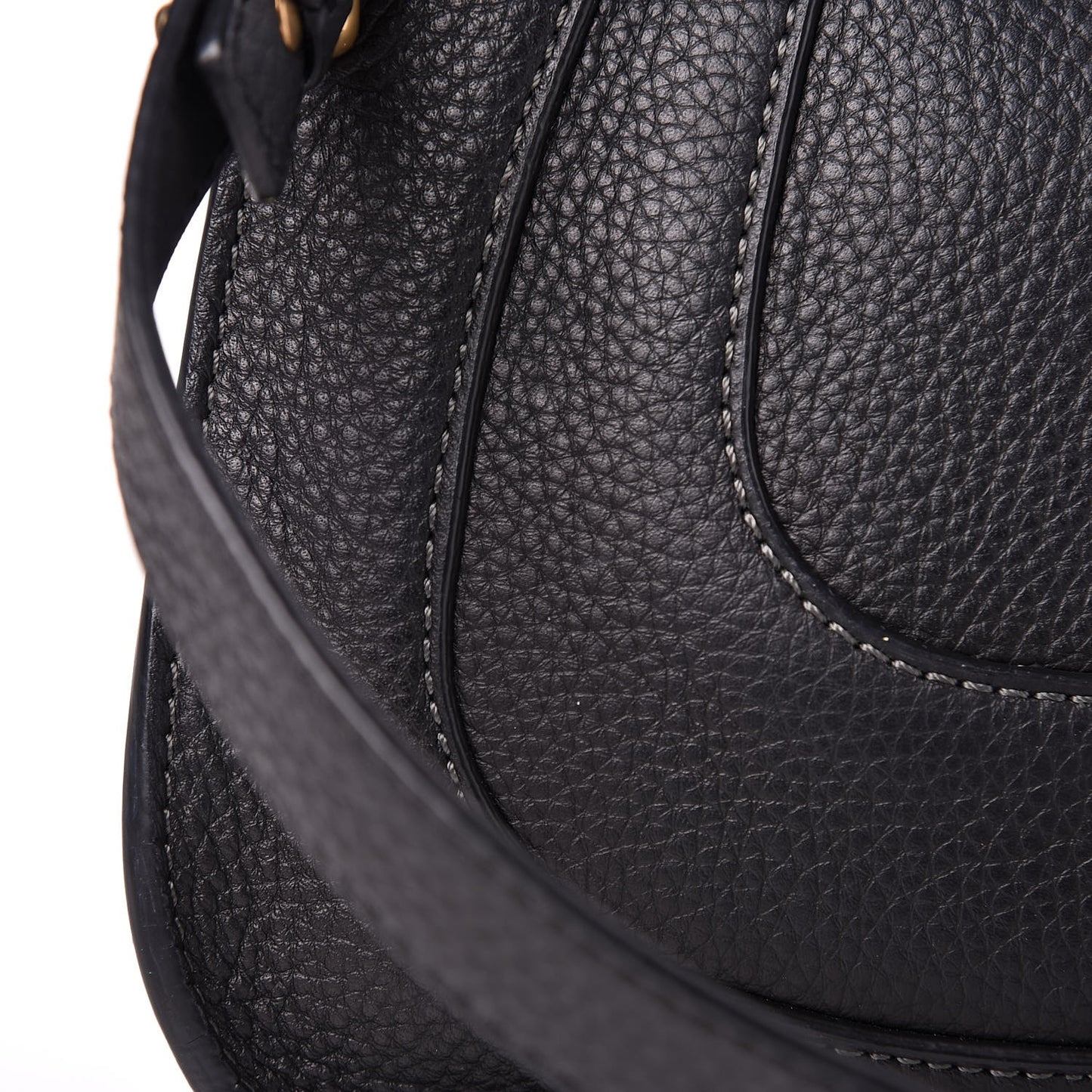 Grained Calfskin Nano Hayley Hobo Black