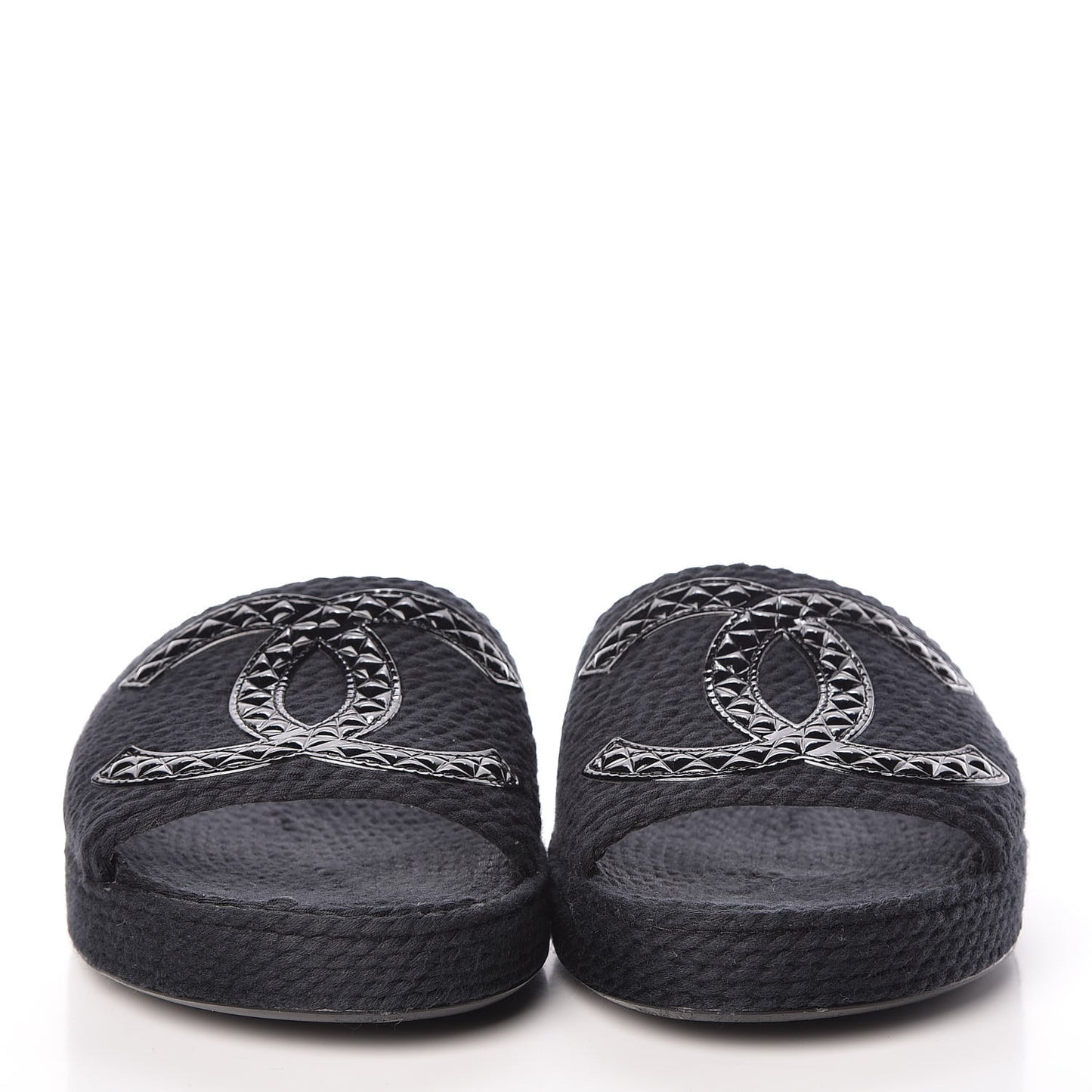Cord CC Espadrille Slip On Sandals 40 Black
