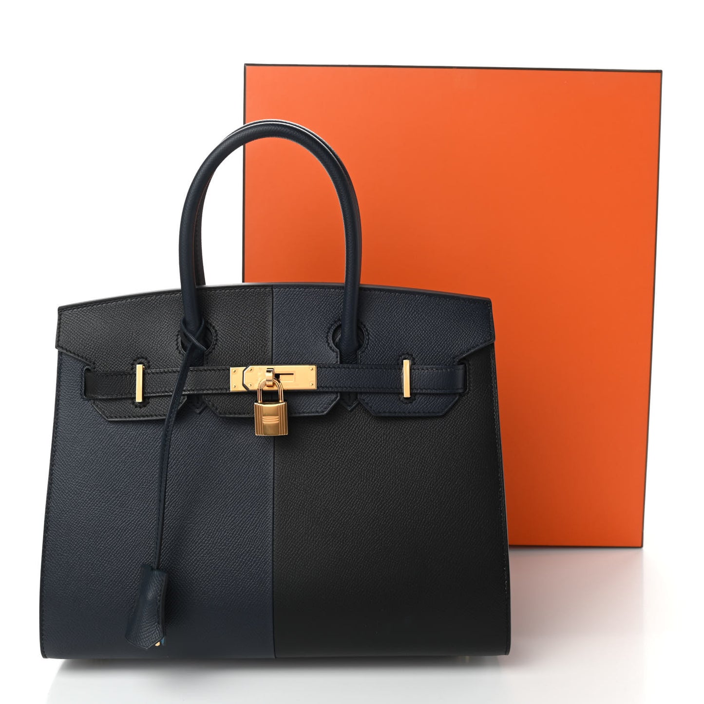 Epsom Casaque Birkin Sellier 30 Bleu Indigo Black Bleu Frida