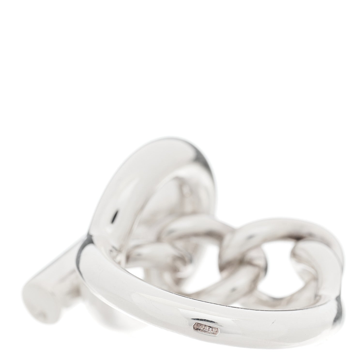 Hermes Sterling Silver GM Croisette Ring 51 5.75 3 of 5