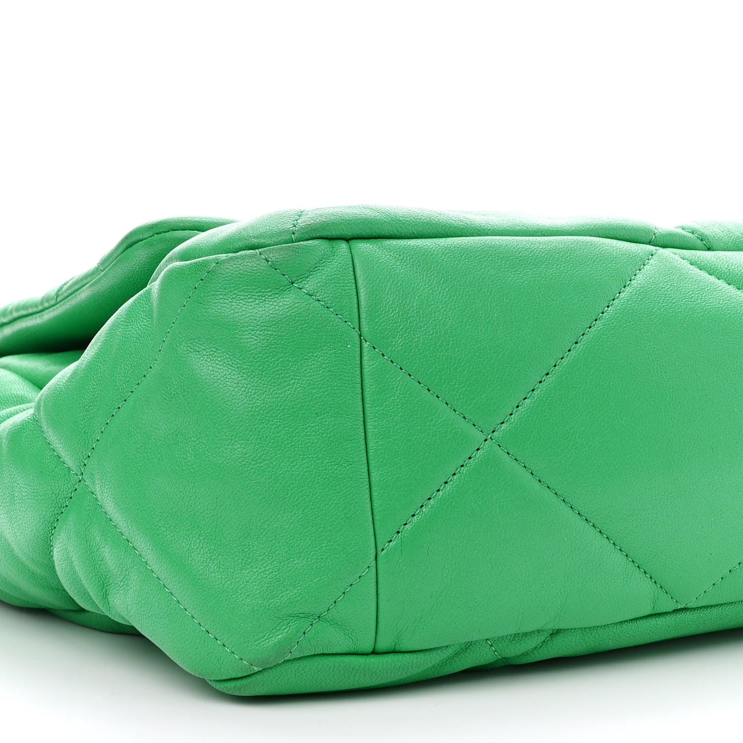 Chanel Lambskin Quilted Maxi Chanel 19 Flap Green 9 of 10