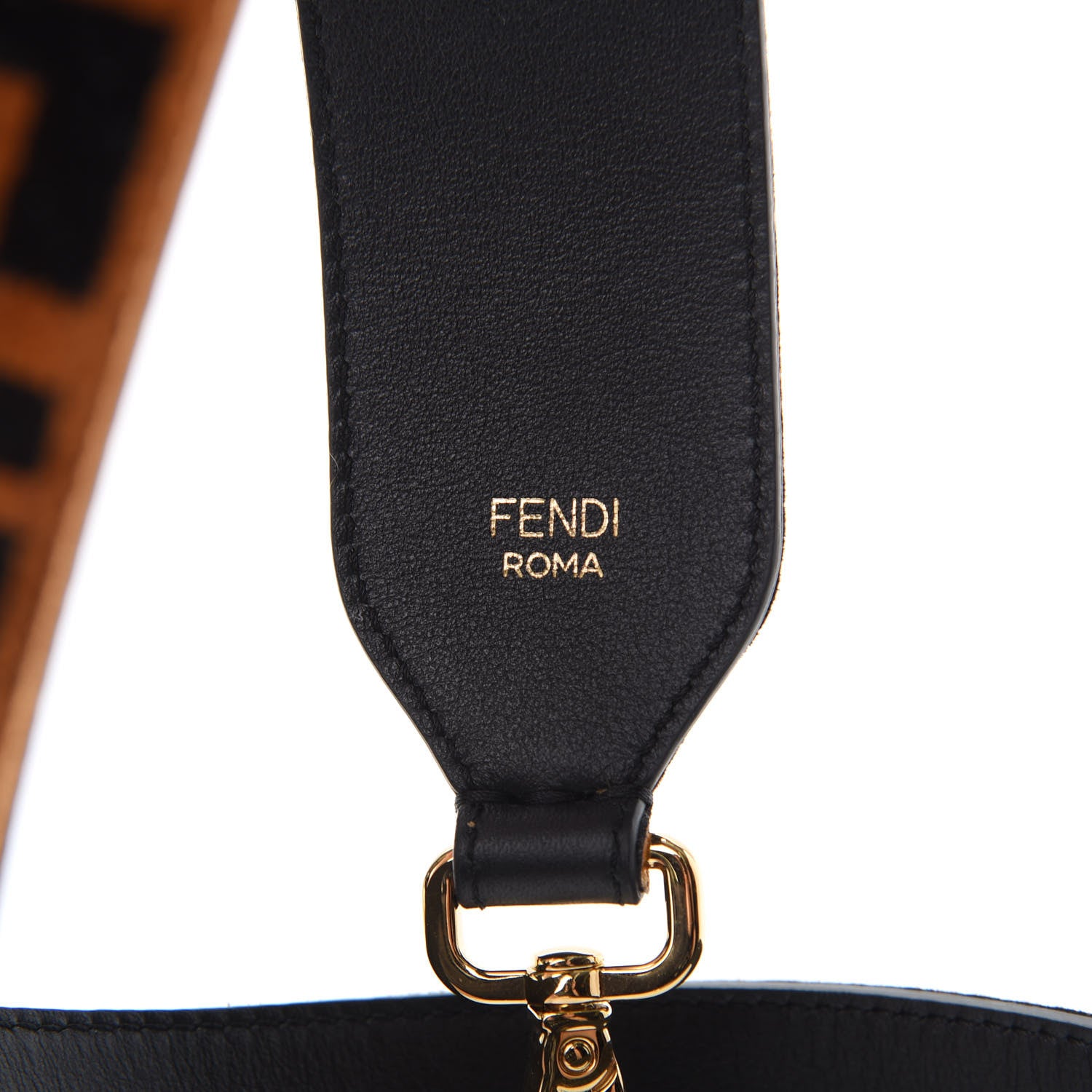 Fendi Velvet Tapestry FF Strap You Tobacco 3 of 4