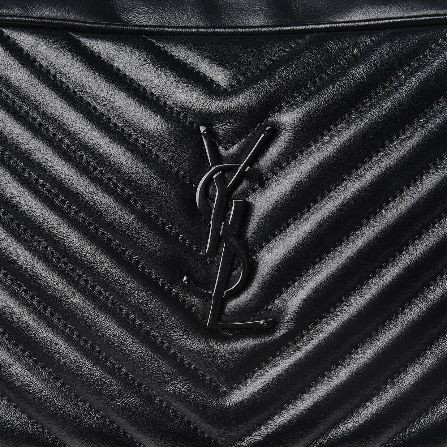 Calfskin Matelasse Monogram Lou Camera Bag Black