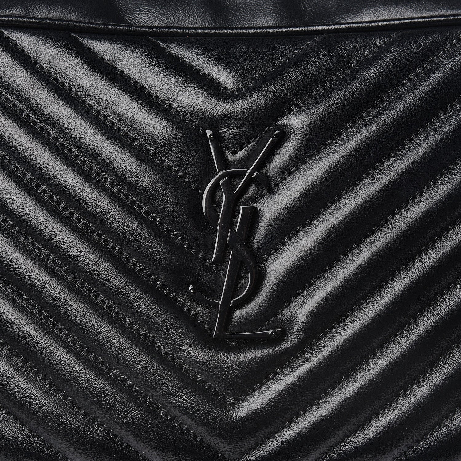 Saint Laurent Calfskin Matelasse Monogram Lou Camera Bag Black 10 of 11