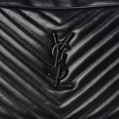 Saint Laurent Calfskin Matelasse Monogram Lou Camera Bag Black 10 of 11