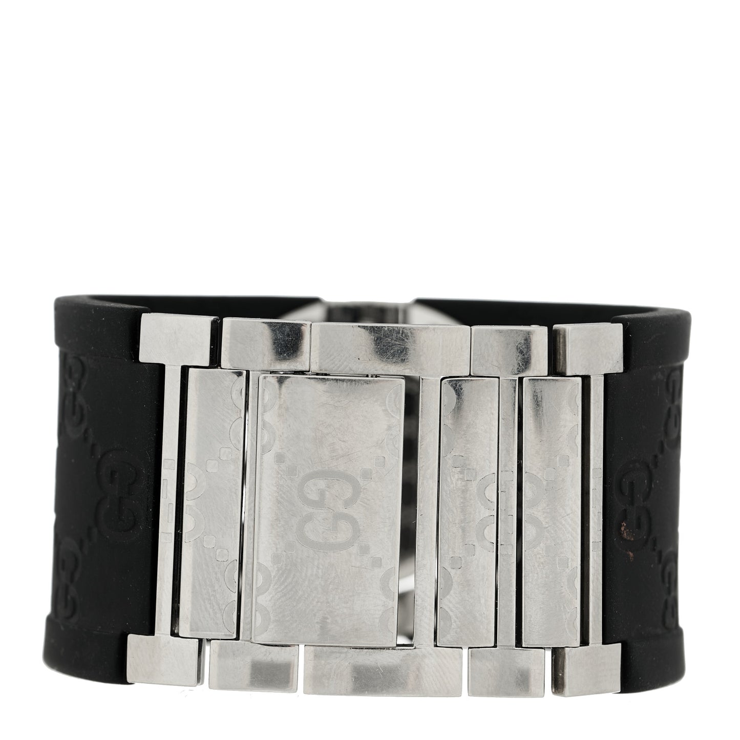 Stainless Steel Rubber 23mm Twirl Quartz Watch Black