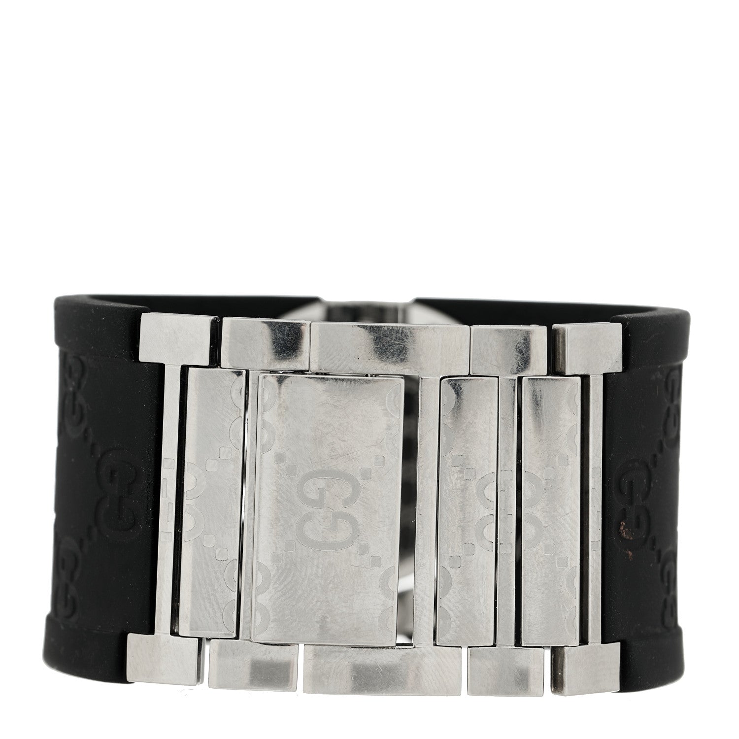 Gucci Stainless Steel Rubber 23mm Twirl Quartz Watch Black 3 of 5