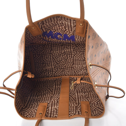 MCM Visetos Large Liz Reversible Shopper Tote Cognac 11 of 13