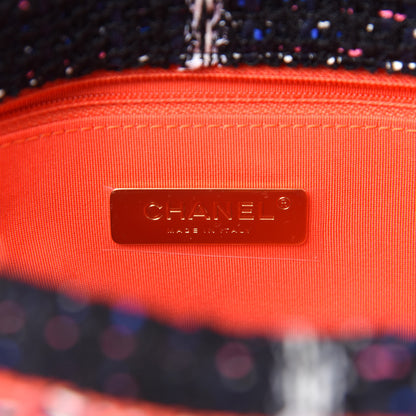 Chanel Tweed Quilted Medium Chanel 19 Flap Black Multicolor 8 of 11