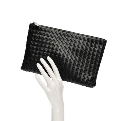 Bottega Veneta Nappa Intrecciato Flat Zip Pouch Nero Black 2 of 8