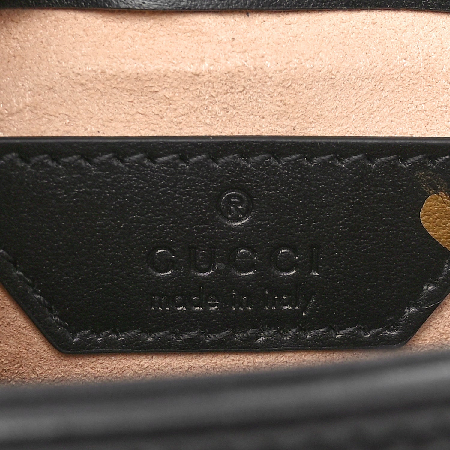 Gucci Calfskin Matelasse Aria Mini GG Marmont Top Handle Shoulder Bag Black 6 of 9