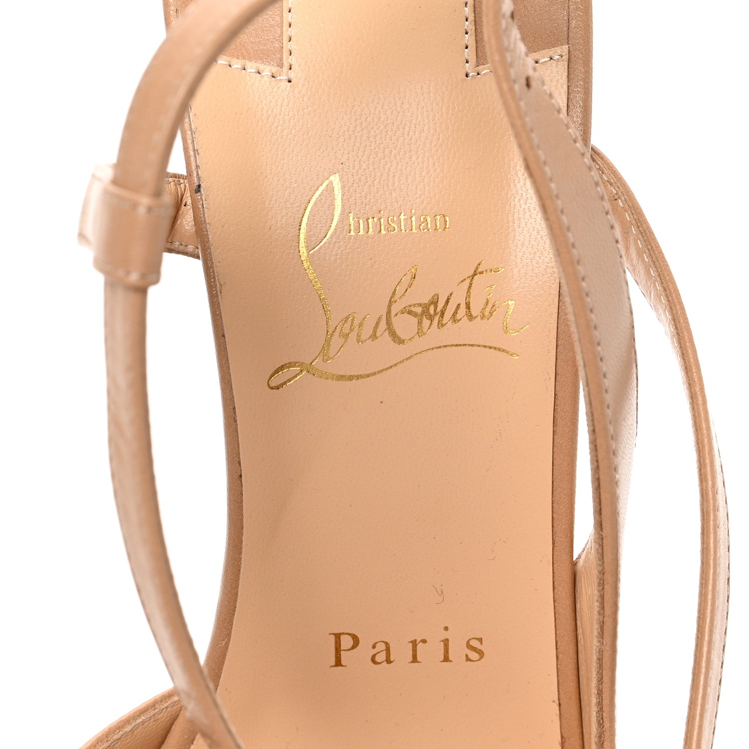 Christian Louboutin Calfskin Jenlove 85 Pumps 39.5 Nude 7 of 8