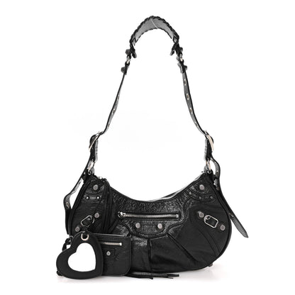Balenciaga Agneau Arena Small Le Cagole Shoulder Bag Black 3 of 11