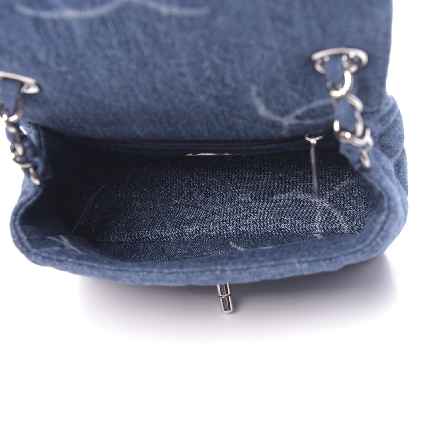 Chanel Denim CC Quilted Mini Square Flap Blue 5 of 11