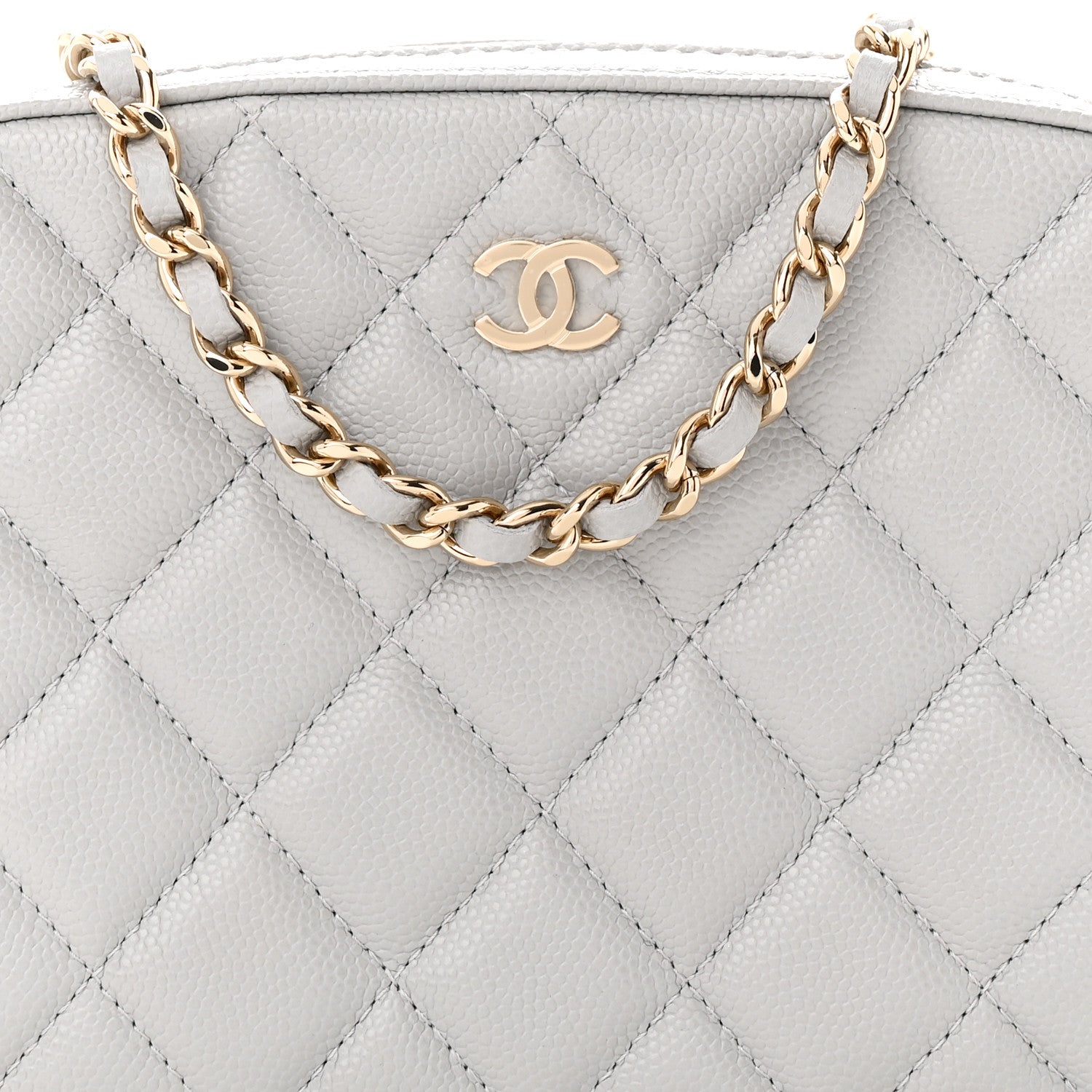 Chanel Caviar Quilted Camera Case Grey 9 of 12