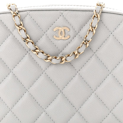 Chanel Caviar Quilted Camera Case Grey 9 of 12