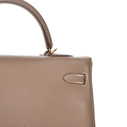 Hermes Togo Kelly Retourne 35 Etoupe 32 of 34