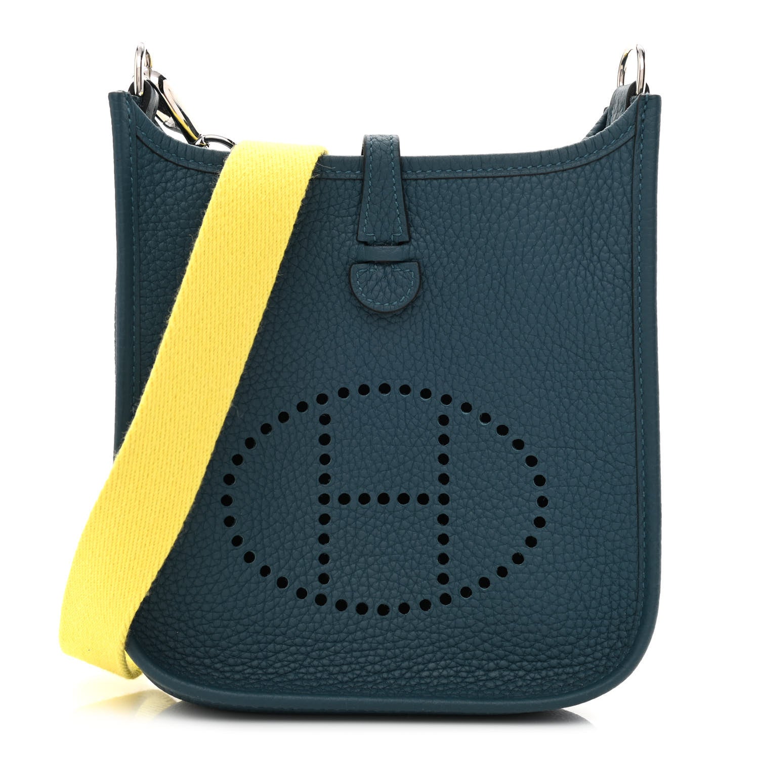 Hermes Taurillon Clemence Amazone Evelyne TPM Colvert Lime 1 of 11