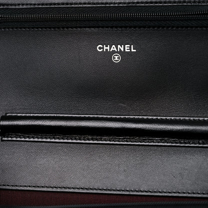 Chanel Lambskin Quilted Wallet On Chain WOC Black 9 of 14