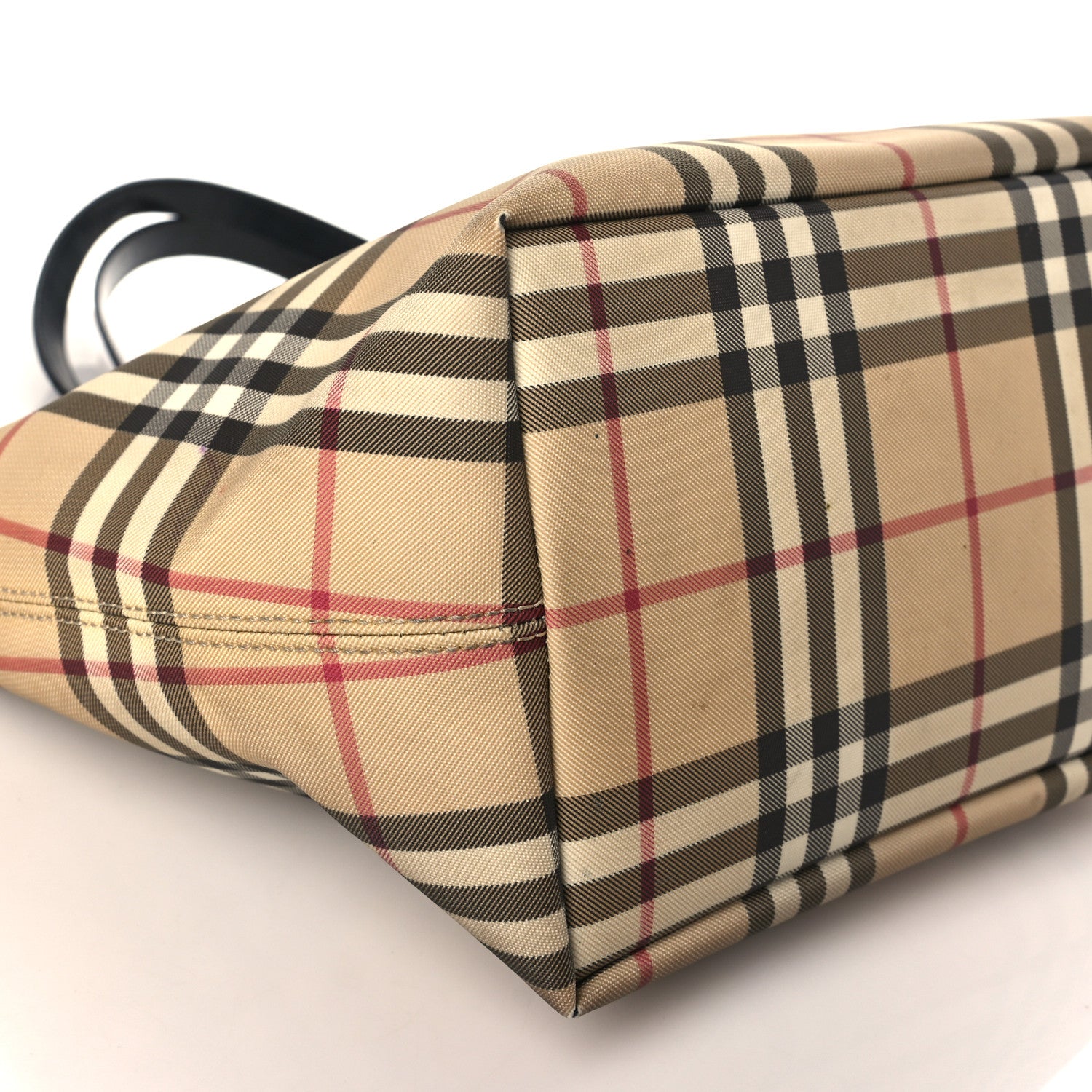 Burberry Canvas House Check Tote Black 6 of 7