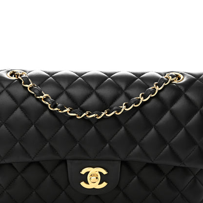 Chanel Lambskin Quilted Medium Double Flap Black 8 of 11