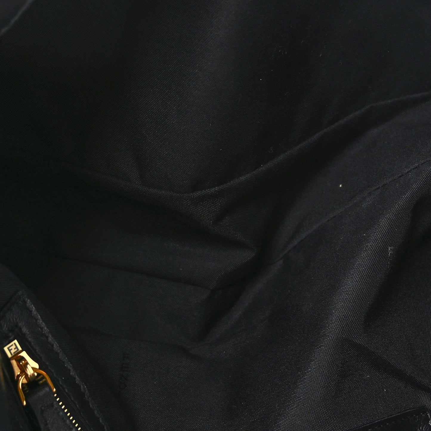 Nappa FF 1974 Embossed Large Baguette Black