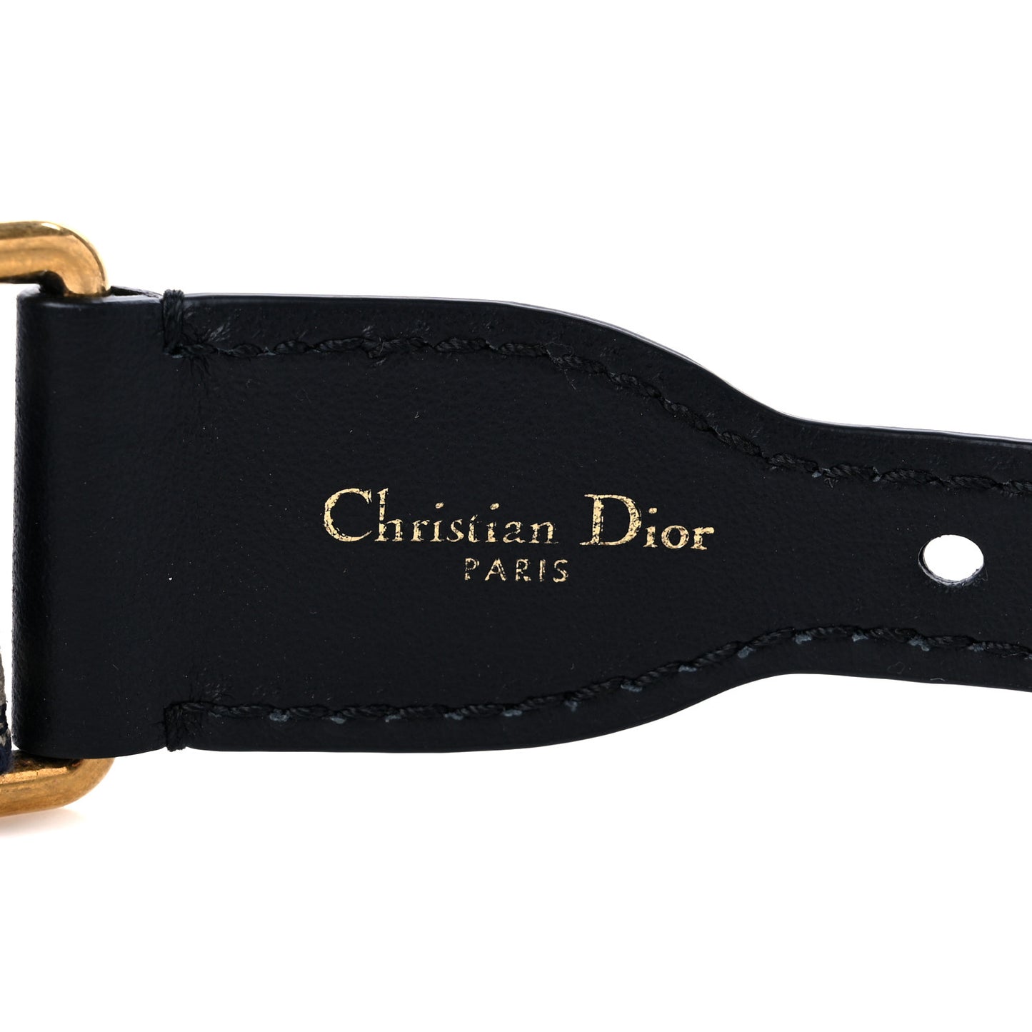 Canvas Embroidered Belt 75 30 Black Beige