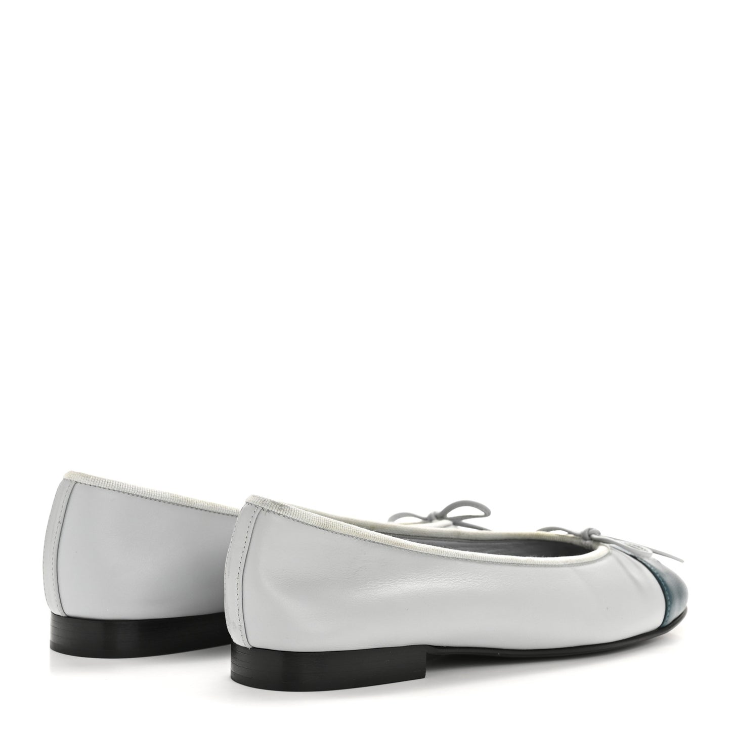 Lambskin Cap Toe CC Ballerina Flats 36.5 Light Blue Turquoise