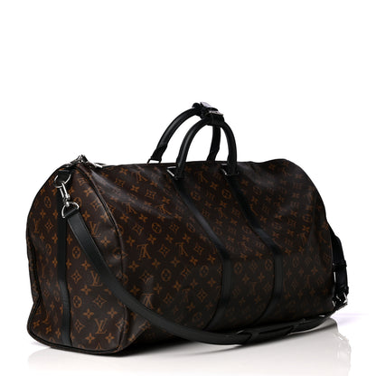 Louis Vuitton Monogram Macassar Keepall Bandouliere 55 2 of 4