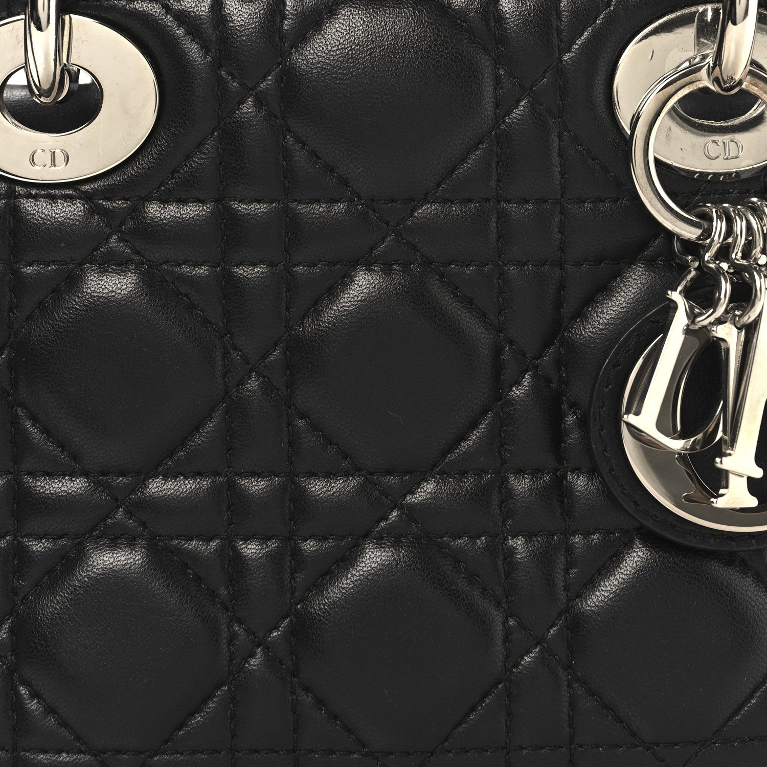 Christian Dior Lambskin Cannage Mini Lady Dior Black 8 of 14